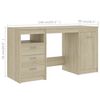 vidaXL Bureau Ch&ecirc;ne sonoma 140x50x76 cm Bois d&rsquo;ing&eacute;nierie