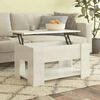 vidaXL Table basse blanc brillant 79x49x41 cm bois d'ing&eacute;nierie