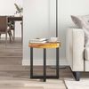 vidaXL Table basse 40x45 cm Bois de teck massif et polyr&eacute;sine