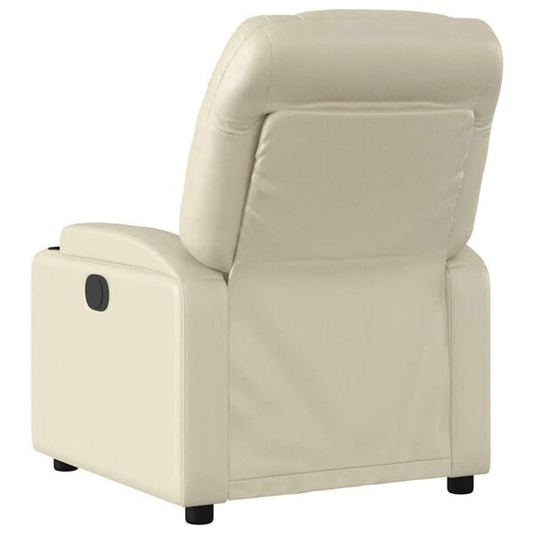 vidaXL Fauteuil de massage inclinable crème similicuir