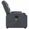 vidaXL Fauteuil inclinable de massage électrique gris similicuir