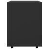 vidaXL Armoire &agrave; roulettes Noir 60x53x72 cm Bois d&rsquo;ing&eacute;nierie