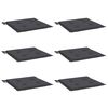 vidaXL Coussins de chaise de jardin lot de 6 anthracite 50x50x4 cm