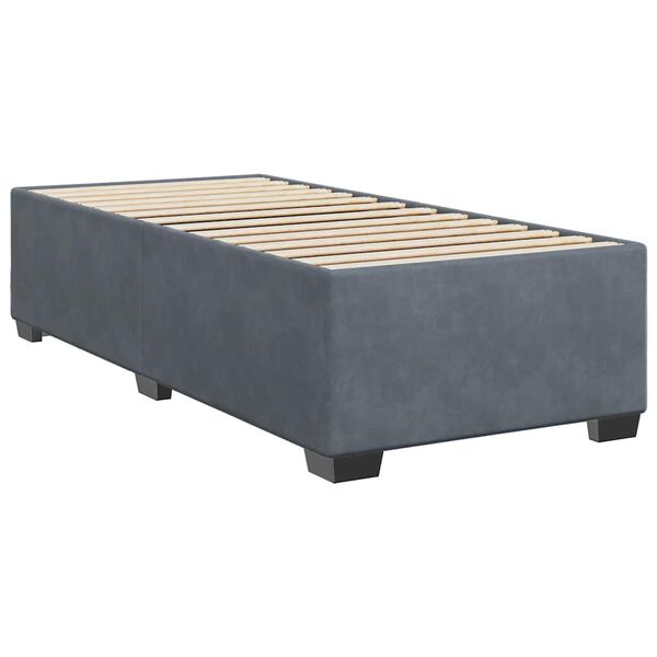 vidaXL Cadre de lit sans matelas gris foncé velours