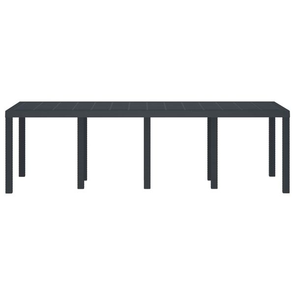 vidaXL Table de Jardin Anthracite 250 x 100 x 73 cm polyrotin