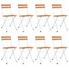 vidaXL Chaises pliantes 8 pi&egrave;ces en bois massif d'acacia et acier