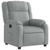 vidaXL Fauteuil inclinable &eacute;lectrique gris clair tissu