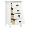 vidaXL Buffet Hill Blanc 46x35x80 cm Bois de pin solide
