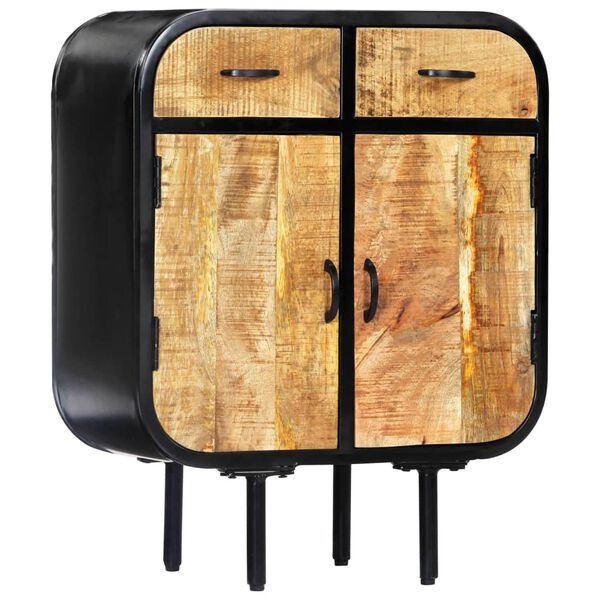 vidaXL Buffet 60x30x75 cm Bois de manguier massif et fer