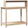 vidaXL Table de rempotage et étagères 108x50x109,5 cm bois massif pin