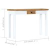 vidaXL Table console Blanc et marron 110x35x75 cm Bois manguier massif