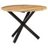 vidaXL Table &agrave; d&icirc;ner ronde 100x100x75 cm Bois de manguier brut
