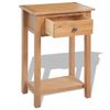 vidaXL Table console 50 x 32 x 75 cm Bois de ch&ecirc;ne massif