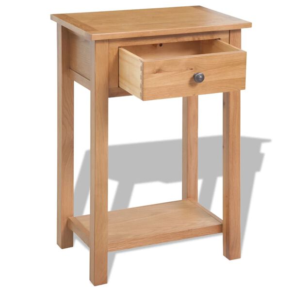 vidaXL Table console 50 x 32 x 75 cm Bois de ch&ecirc;ne massif