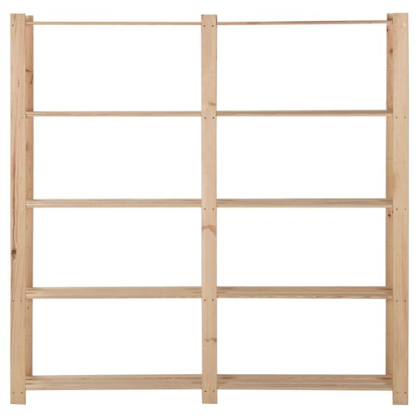 vidaXL &Eacute;tag&egrave;re de stockage 5 niveaux 170x28,5x170cm Bois de pin massif