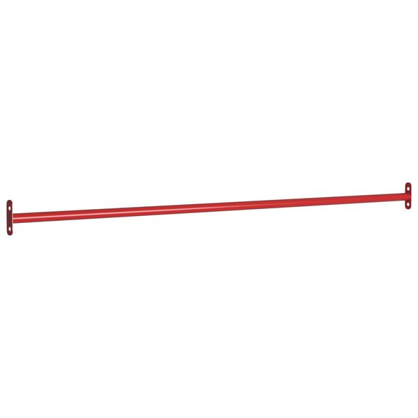 vidaXL Barre de retournement 125 cm Acier Rouge