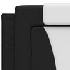 vidaXL Cadre de lit Viana sans matelas noir et blanc 193x203 cm similicuir