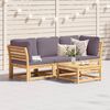 vidaXL Salon de jardin 3 pcs avec coussins bois massif d'acacia