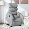 vidaXL Fauteuil inclinable de massage électrique gris clair tissu