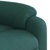 vidaXL Fauteuil inclinable de massage &eacute;lectrique vert fonc&eacute; tissu