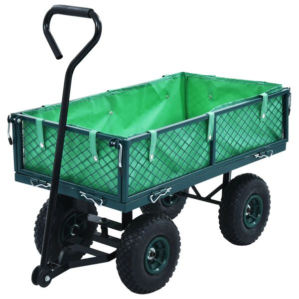 vidaXL Chariot à main de jardin Vert 250 kg
