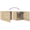 vidaXL Meubles TV muraux 2 pcs Ch&ecirc;ne sonoma 30,5x30x30 cm