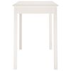 vidaXL Table &agrave; manger Blanc 110x55x75 cm Bois massif de pin