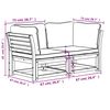 vidaXL Canap&eacute; de jardin avec coussins 2 places bois massif d'acacia