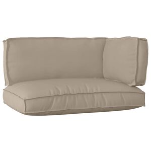 vidaXL Set de coussins de palette 3 pcs Taupe Tissu Oxford