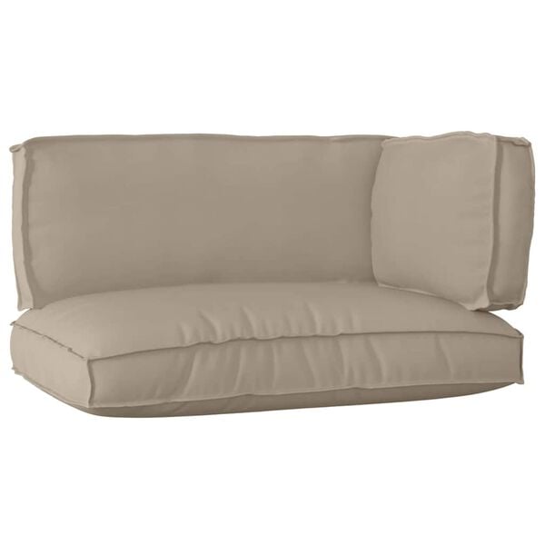 vidaXL Set de coussins de palette 3 pcs Taupe Tissu Oxford