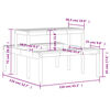 vidaXL Table de pique-nique 110x134x75 cm bois massif de douglas