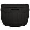 vidaXL Boîte de rangement de jardin 3 en 1 noir polypropylène