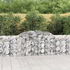 vidaXL Panier de gabions arqu&eacute; 300x30x80/100 cm Fer galvanis&eacute;