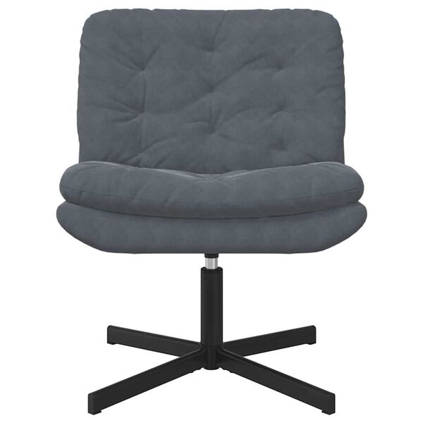 vidaXL Fauteuil relaxant pivotant Gris foncé 63 x 75 x 76 cm Velours