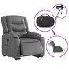 vidaXL Fauteuil inclinable de massage électrique gris similicuir