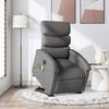 vidaXL Fauteuil inclinable de massage &eacute;lectrique gris fonc&eacute; tissu