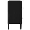 vidaXL Buffet SENJA aspect rotin noir 80x40x80 cm bois massif de pin