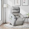 vidaXL Fauteuil inclinable de massage gris clair tissu