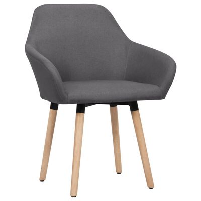 vidaXL Chaises à manger lot de 2 gris foncé tissu