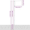 vidaXL M&acirc;t de drapeau t&eacute;lescopique Argent&eacute; 5,5 m Aluminium