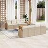 vidaXL Salon de jardin avec coussins 9 pcs beige r&eacute;sine tress&eacute;e