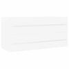 vidaXL Ensemble de meubles de salle de bain 2 pcs Blanc Agglom&eacute;r&eacute;