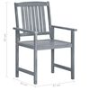 vidaXL Chaises de jardin et coussins lot de 6 Bois acacia massif Gris