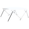 vidaXL Auvent bimini &agrave; 4 arceaux Blanc 243x(230-244)x137 cm