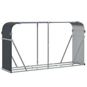 vidaXL Porte-b&ucirc;ches anthracite 180x45x100 cm acier galvanis&eacute;