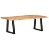 vidaXL Table basse avec bord naturel 115x60x40 cm Bois d'acacia massif