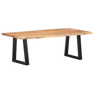 vidaXL Table basse avec bord naturel 115x60x40 cm Bois d'acacia massif