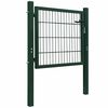 vidaXL Portillon Acier Vert 100x100 cm