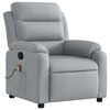 vidaXL Fauteuil de massage inclinable gris clair tissu