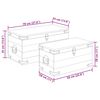 vidaXL Coffre de rangement 2 pcs Bois de manguier brut